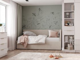Диван-кровать Бенто (крем) в Новолуговом - novolugovoe.mebel-nsk.ru | фото