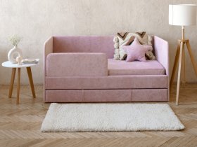 Диван-кровать Happy (розовый) в Новолуговом - novolugovoe.mebel-nsk.ru | фото