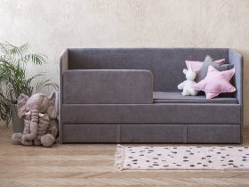 Диван-кровать Happy (темно-серый) в Новолуговом - novolugovoe.mebel-nsk.ru | фото