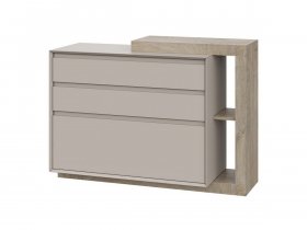 Комод 1200 22 J-Э Этна (дуб эндгрей/кашемир) в Новолуговом - novolugovoe.mebel-nsk.ru | фото