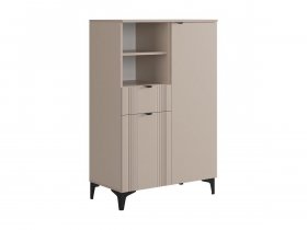 Комод 2 Рич (кашемир/фрапучино матовый/черный) в Новолуговом - novolugovoe.mebel-nsk.ru | фото