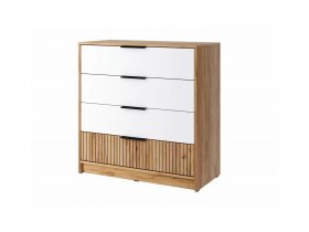 Комод КМ-001 Ивис (дуб крафт золотой/белый) в Новолуговом - novolugovoe.mebel-nsk.ru | фото