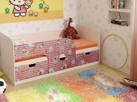 Кровать детская с ящиками 1,86 Минима Hello Kitty в Новолуговом - novolugovoe.mebel-nsk.ru | фото