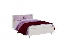 Кровать двухспальная Кр012.0_160 «Верона» (сатин) в Новолуговом - novolugovoe.mebel-nsk.ru | фото