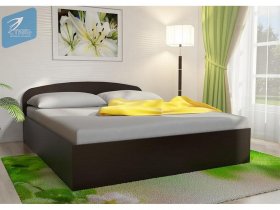 Кровать двуспальная 1,6м с подъем. мех. (венге) в Новолуговом - novolugovoe.mebel-nsk.ru | фото