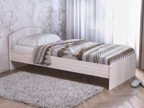 Кровать односпальная 80 с низкой спинкой (ясень шимо светлый) в Новолуговом - novolugovoe.mebel-nsk.ru | фото