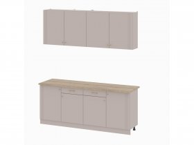 Кухонный гарнитур 2,0м Одетта (меланж/дуб сонома) в Новолуговом - novolugovoe.mebel-nsk.ru | фото