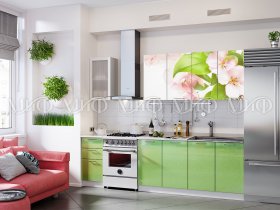 Кухонный гарнитур Яблоневый цвет в Новолуговом - novolugovoe.mebel-nsk.ru | фото