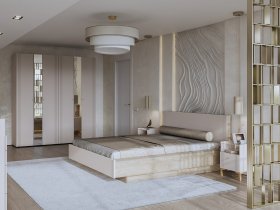 Модульная спальня Одетта (дуб эндгрей/меланж) в Новолуговом - novolugovoe.mebel-nsk.ru | фото