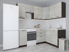 Модульная угловая кухня 1,4м*2,1м Лада (пикард) в Новолуговом - novolugovoe.mebel-nsk.ru | фото