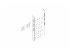 Пакет №10 Прямая лестница и опоры для двухъярусной кровати Соня в Новолуговом - novolugovoe.mebel-nsk.ru | фото
