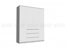 Шкаф 1600 с ящиками Челси (белый) в Новолуговом - novolugovoe.mebel-nsk.ru | фото