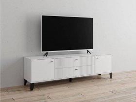 Тумба под ТВ Парус-10 (белый/белый снег) в Новолуговом - novolugovoe.mebel-nsk.ru | фото
